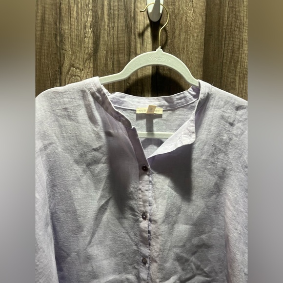 Eileen Fisher Women's Button Down Shirt - Soft Lavender Size Large NWOT - Picture 4 of 8